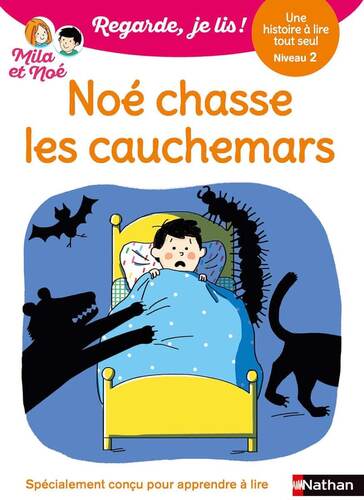 regarde je lis ! une histoire à lire tout seul - noé chasse les cauchemars niveau 2