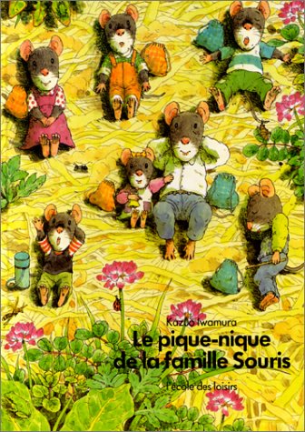 Le pique-nique de la famille souris