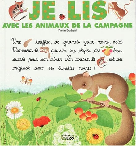je lis avec les animaux de la campagne