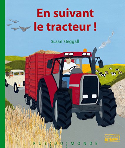 en suivant le tracteur !