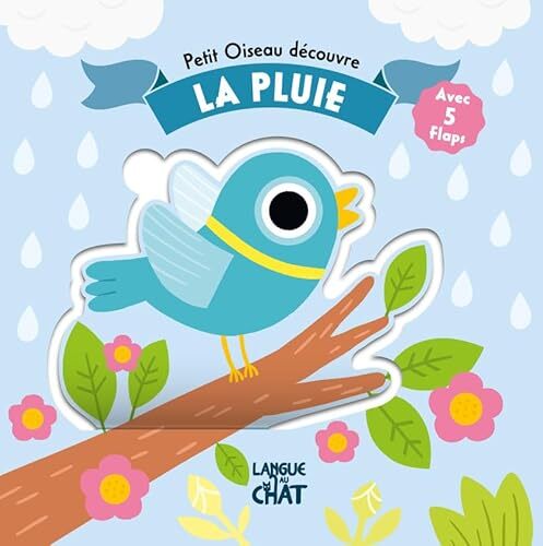 petit oiseau découvre - la pluie - avec 5 flaps